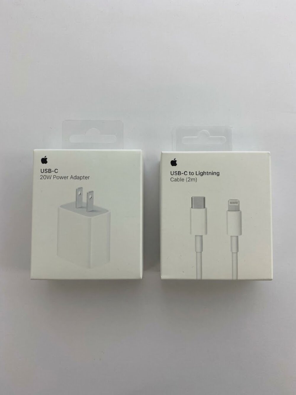 Apple USB-C Charge Cable 2M Length A2794 & Apple 20W USB-C Power Adapter Set
